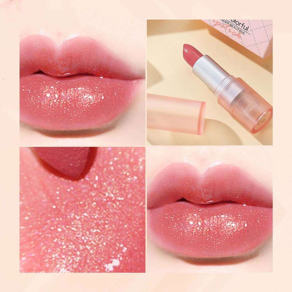 3-pack lipstick set, delicate, smooth, durable, waterproof, matte pearl, shiny, sparkling lipstick, holiday gift, party, versati H260302