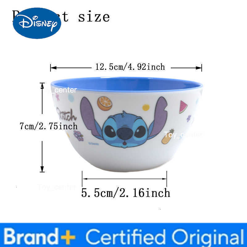 Disney 1pc Classic Cartoon Round two color bowl Family Dinner Christmas Birthday party Melamine anti-fall exquisite bowl H260302