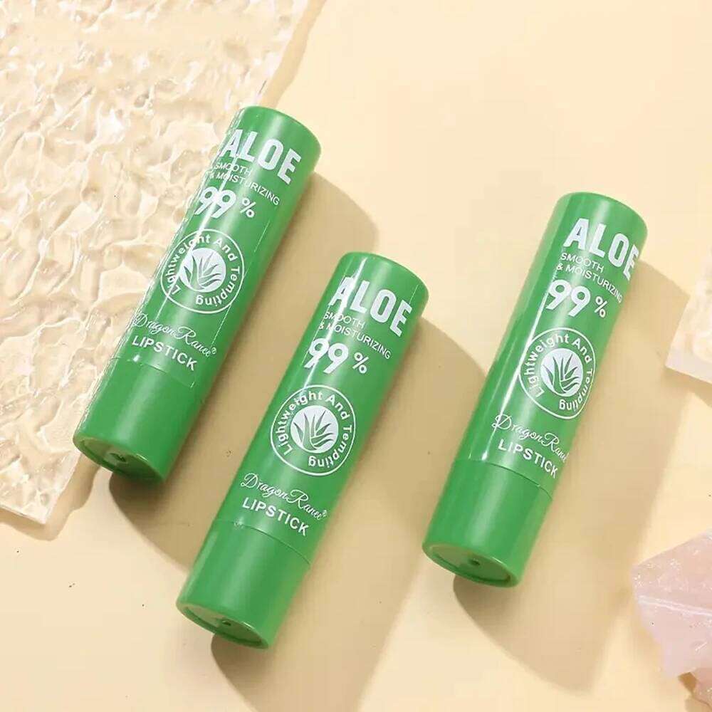 12-Piece Aloe Vera Lip Balm Set, Long-Lasting Moisturizing, Non-Stick, Waterproof, Color-Changing Jelly Lipstick Containing Plant Squalane, Suitable f
