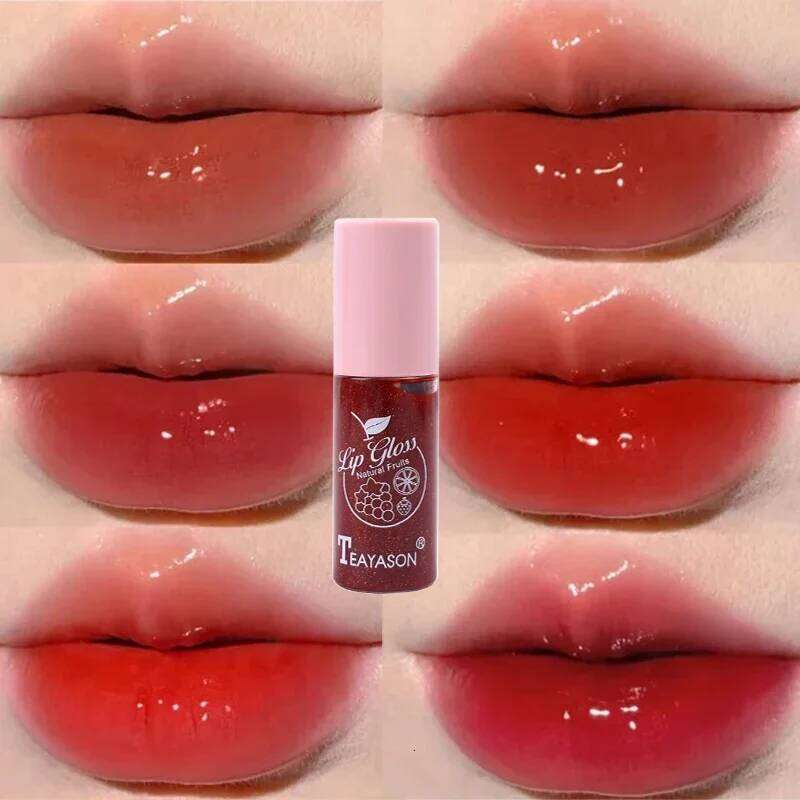 Moisturizing Glitter Lip Gloss Long Lasting Sexy Plumper Pearl Jelly Liquid Lipstick Shiny Mirror Tint Lips Makeup Cosmetic H260302