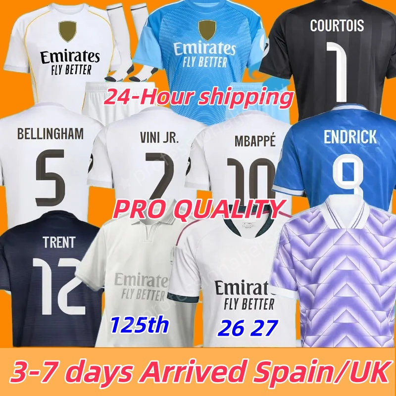 3xl 4xl soccer Jerseys Reals MAdrID jersey 25 26 27 125th 2026 anniversary football shirt TRENT VINI JR RODRYGO RUDIGER HUIJSEN VALVERDE CAMAVING home kids kit