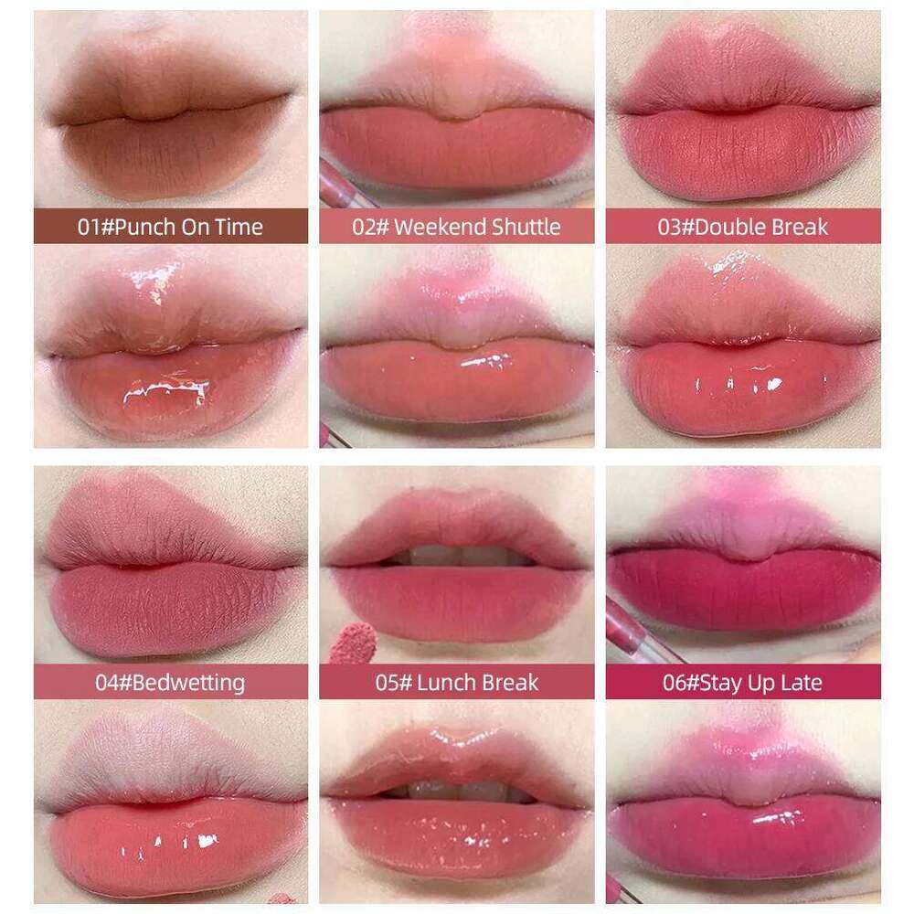 6 Colors Sexy Red Liquid Moisturizing Glaze Tint Long Lasting Matte Lip Mud Waterproof Velvet Lipstick Lips Makeup H260302