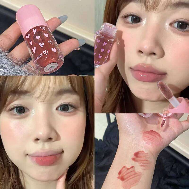 Herorange~ Moisturizing Glossy Gloss, Hydrating Mirror-Like Moisturizing, Plumping Lips, Summer Color-Enhancing and Brightening Cross-Border Lip Gloss