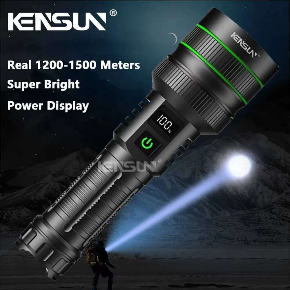 High Power Tactical Torch Most Powerful LED Flashlight Long Shot Zoomable Lantern For Camping Outdoor Built-in 26650 Battery Z260301