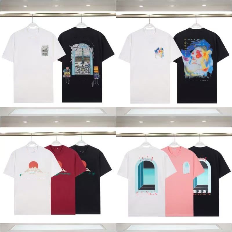 Ca summer new colorful printed T-shirt, men and women's pure cotton T-shirt