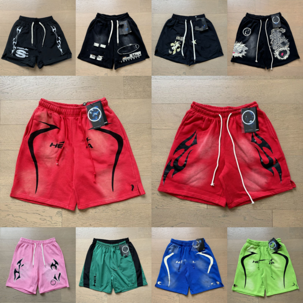 2026 Designer Shorts For Men Summer Basketball Graffiti Print Washed Vintage Loose Short Designer Clothes Men Size S-XL
