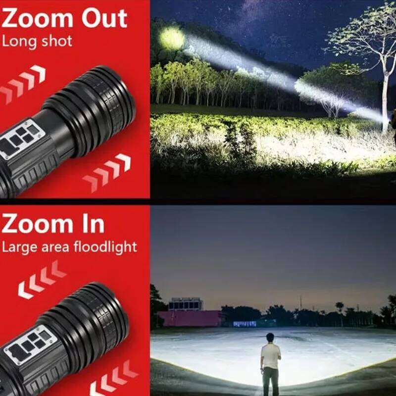 High Power LED White/Yellow USB Rechargeable Tactical Torch Light Super Powerful Flashlight for Camping Fishing Z260301