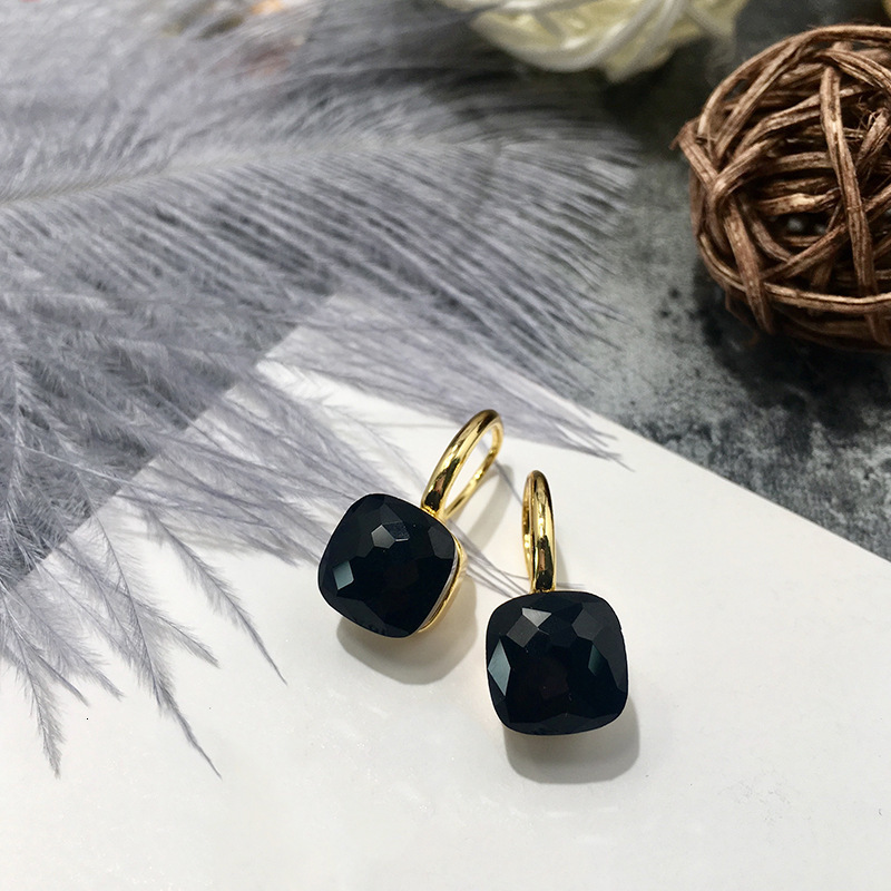 Earrings For Women Synthetic Crystal Earrings 30Colors Square Candy Crystal Candy Earrings Fashion Jewelry 241227