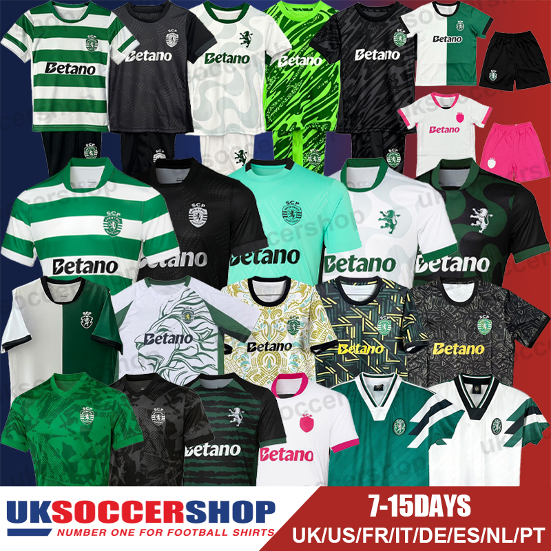 Sporting Lisboa Football Jerseys 25 26 Soccer Jerseys Retro Football Shirts Tops Kits Men Kids Women Fans Player 3XL 4XL
