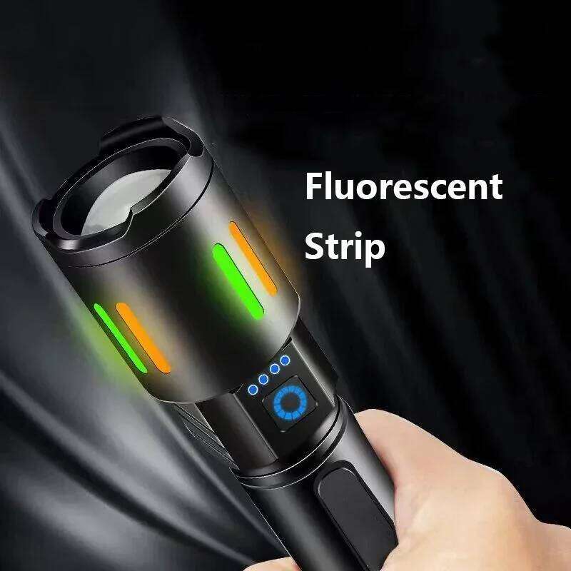 High Powerful Rechargeable LED Flashlights Fluorescence Zoom Waterproof aluminum Lantren Long Range Tactical Torch Camping Z260301