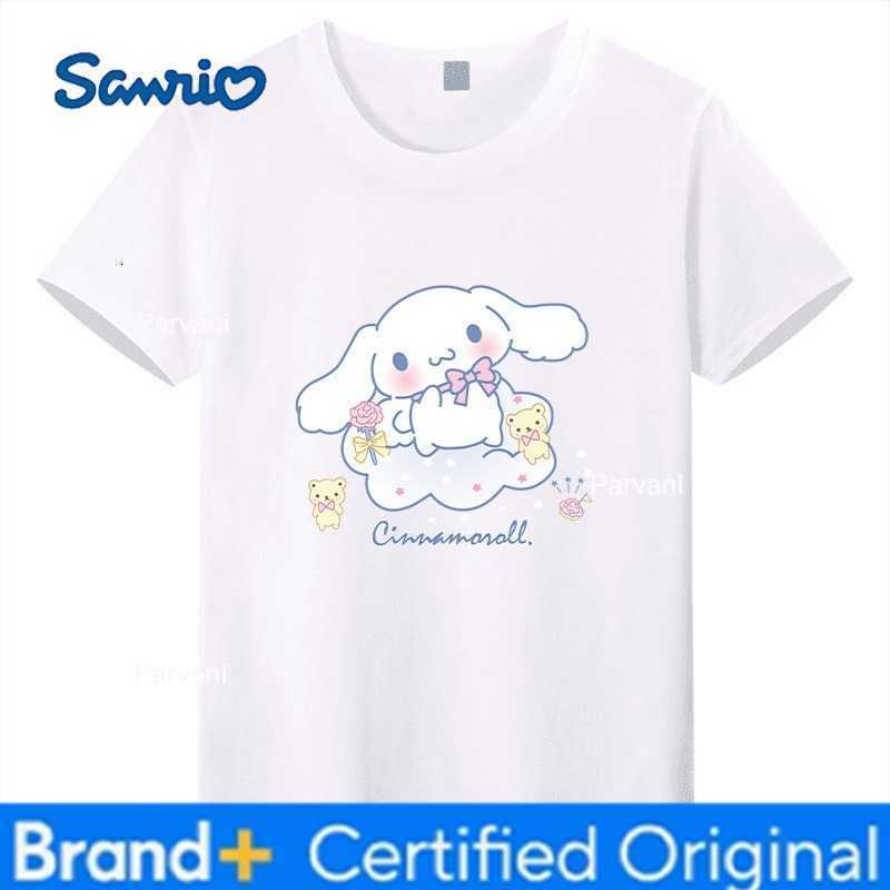 Sanrio New Product Yuguigou Cartoon Pattern Childrens T-shirt Round Neck Pure Cotton Parent-child Casual Short Sleeved Shirt H260302