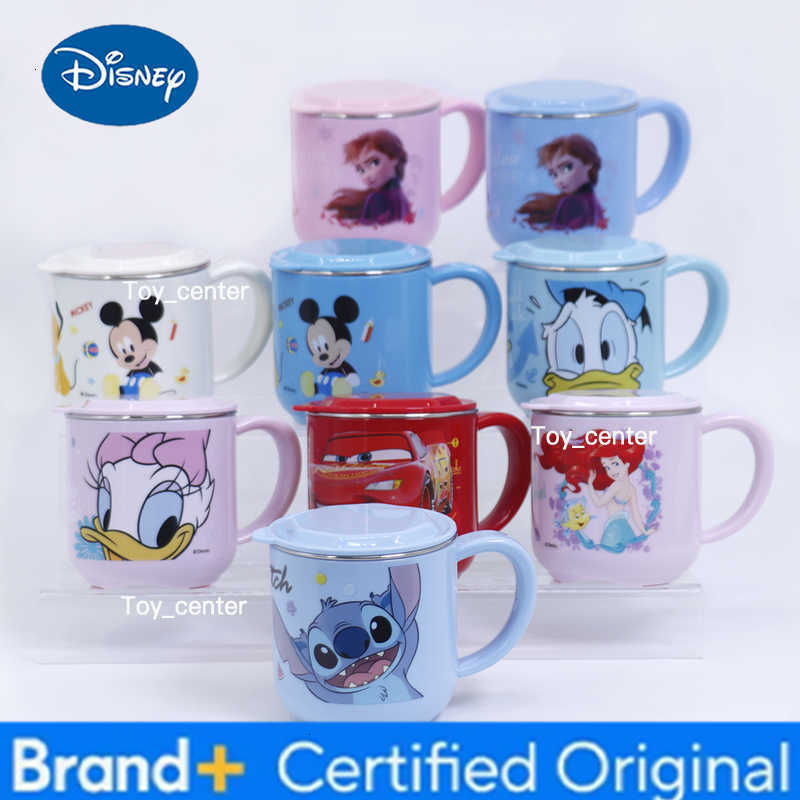 Disney 1pc Cartoon Single handle stainless steel cup dinner Party Birthday gift for milk coffee water Stainless steel cup H260302