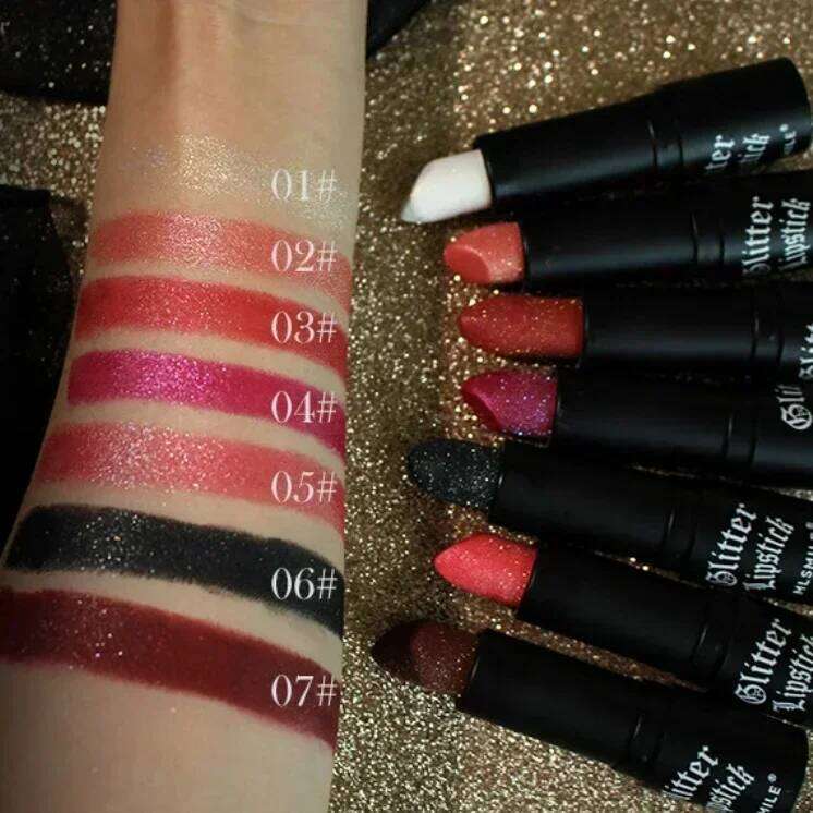 Diamond Pearlescent Lipstick Waterproof Long Lasting Non-stick Cup Matte Velvet Shiny Lipsticks Red Sexy Lips Makeup Cosmetics H260302