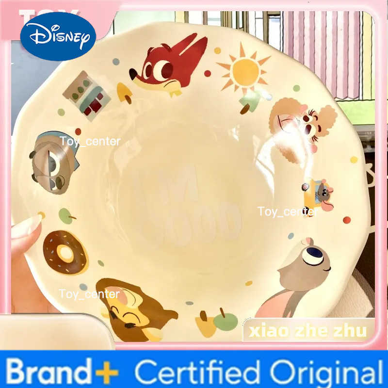 Disney New Zootopia Cartoon Ceramic Tableware Judy Cute Plate Nick Home Rice Bowl Couple Mug Birthday Surprise Gift H260302