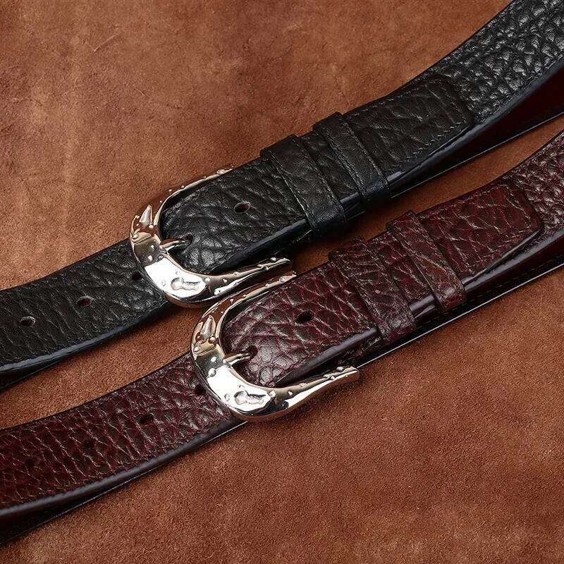 100% Genuine Leather 3.8cm Pure Cowskin Men Belt High Quality Stainless Steel Buckle Strap Male Jeans Luxury Designer Belts Man S260228