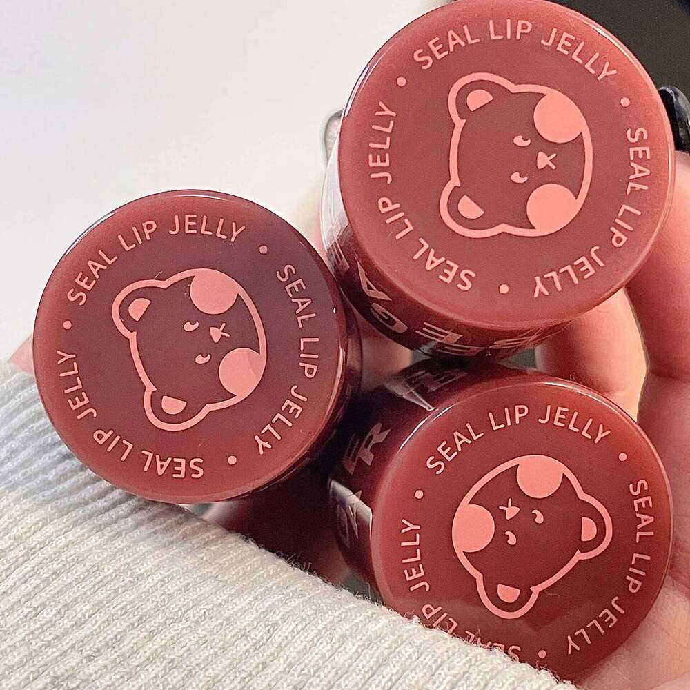 Bear Seal Lipstick Mirror Lasting Moisturizing Non-Stick Cup Clear Lip Glaze Waterproof Jelly Transparent Korea Makeup Cosmetics H260302