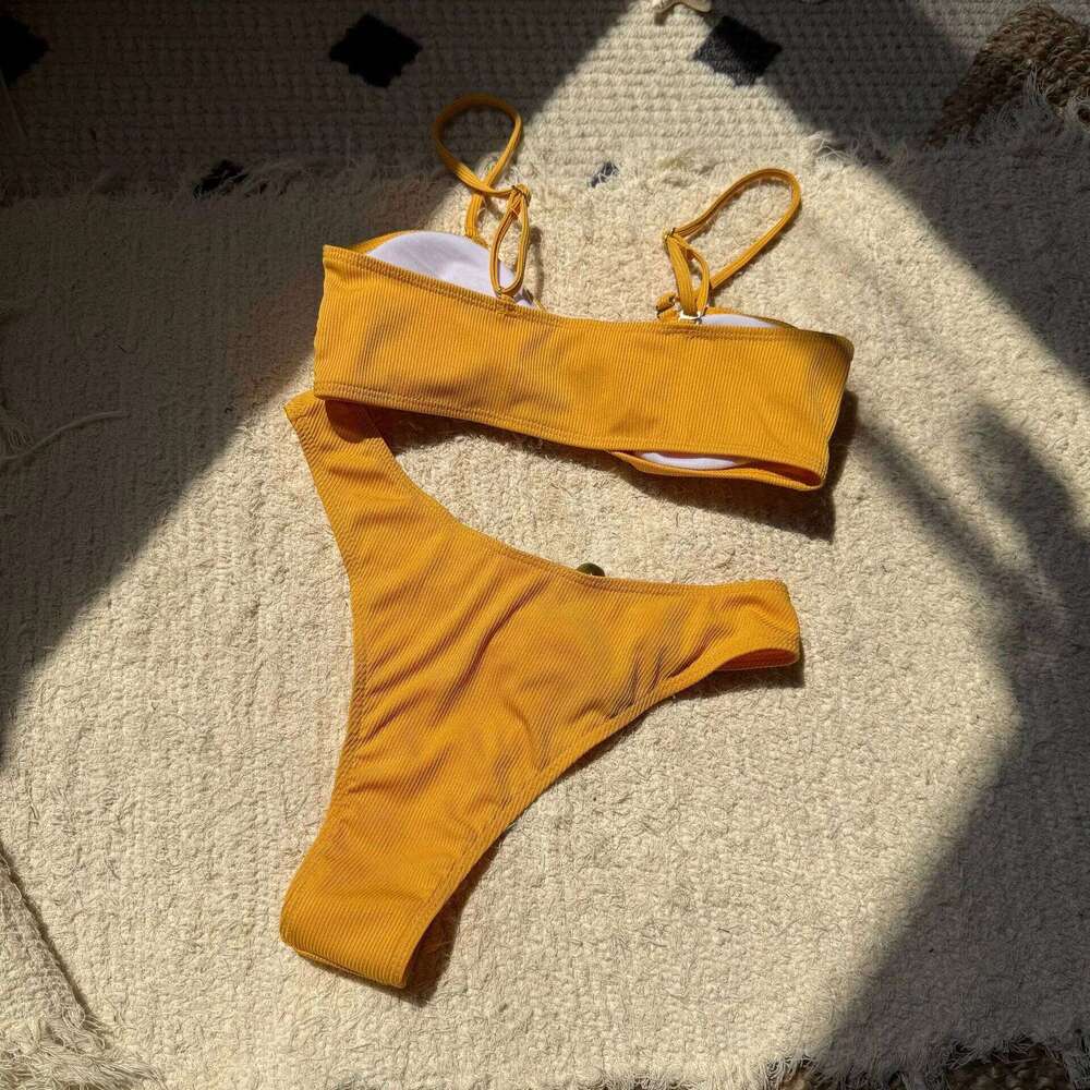 2025 Solid Color Women's Split Bikini Beach Swimsuit Z260301