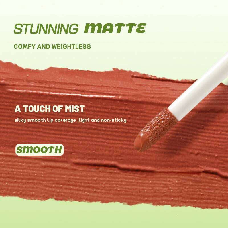 1pc Matte Velvet Lip Gloss - Waterproof Non-Removal Non-Sticky Lipstick, multiple colors, Highly Saturated, Perfect Gift Choice H260302