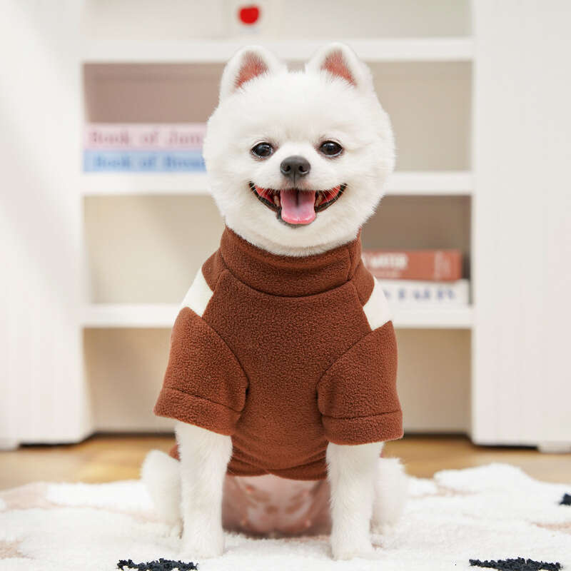 Famous brand Cross border new pet clothing for dogs cats autumn and winter clothes dog apparel fleece lined Corgi sports base shirt cat supplies pupak