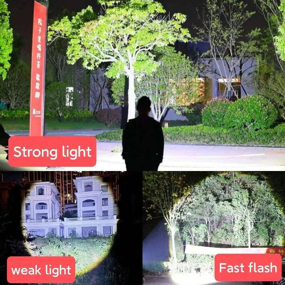High Power 1000000LM Powerful Flashlight Portable USB Rechargeable Led Lamp 2000mah Emergency Camping Torch Z260301