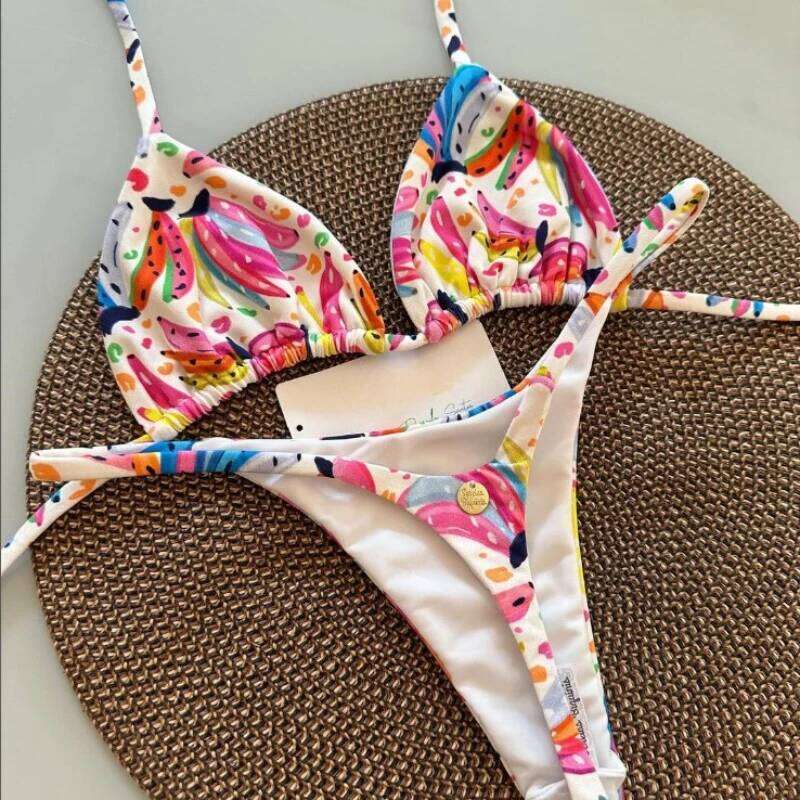 2025 New Holiday Swimsuit Brazilian Thong Bikini Set Sexy Two Pieces Bathing Suit Women Beach Wear Z260301