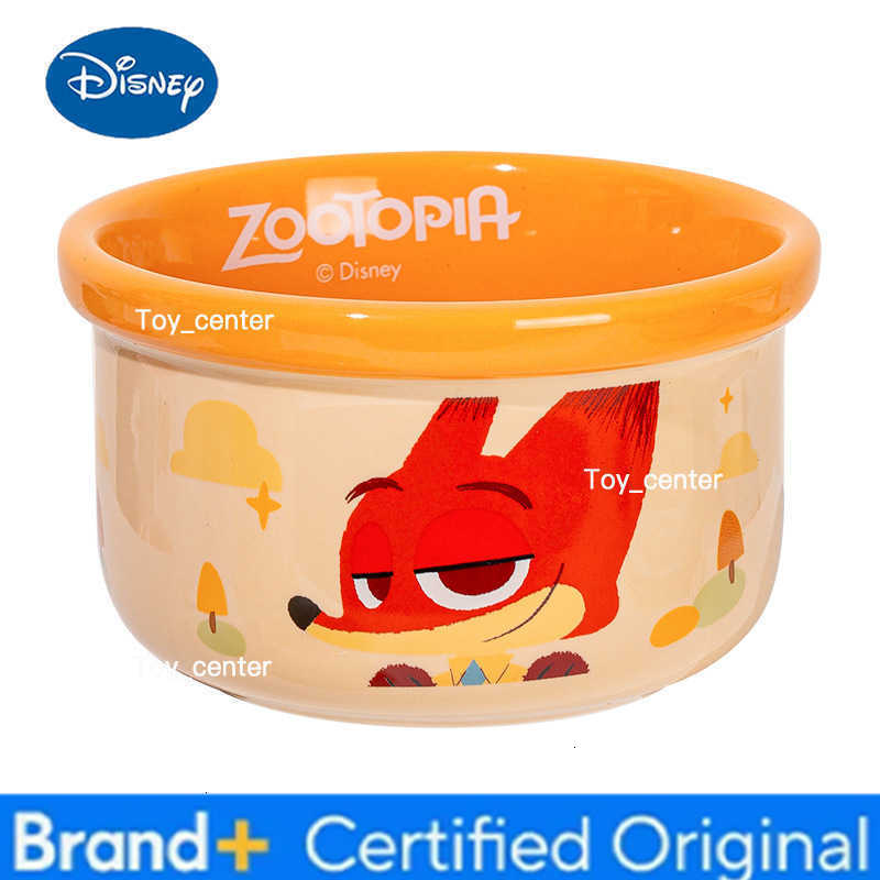Disney Zootopia Nick Judy Ceramic Rice Bowl High Aesthetic Cartoon Character Dining Utensils Personal Bowl for Home Use Birthday Gift H260302