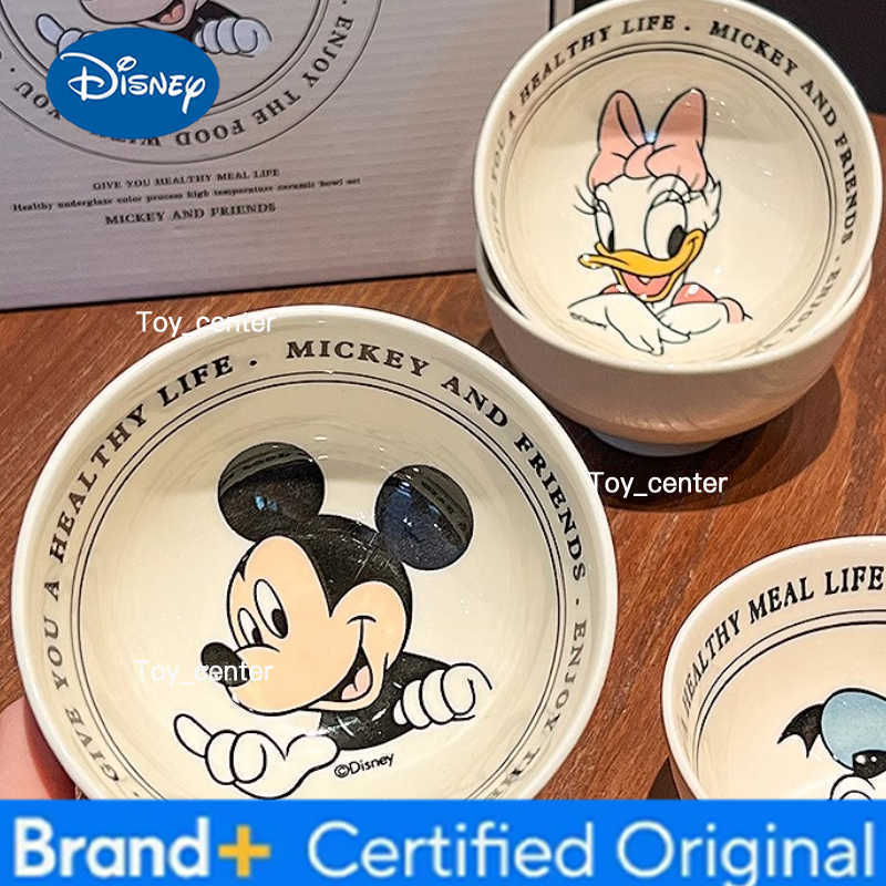 Disney New BeastKingdom Minnie Daisy Personality Periphery Ceramic Bowl Couple Home Tableware Soup Bowl Set Exquisite Gifts H260302