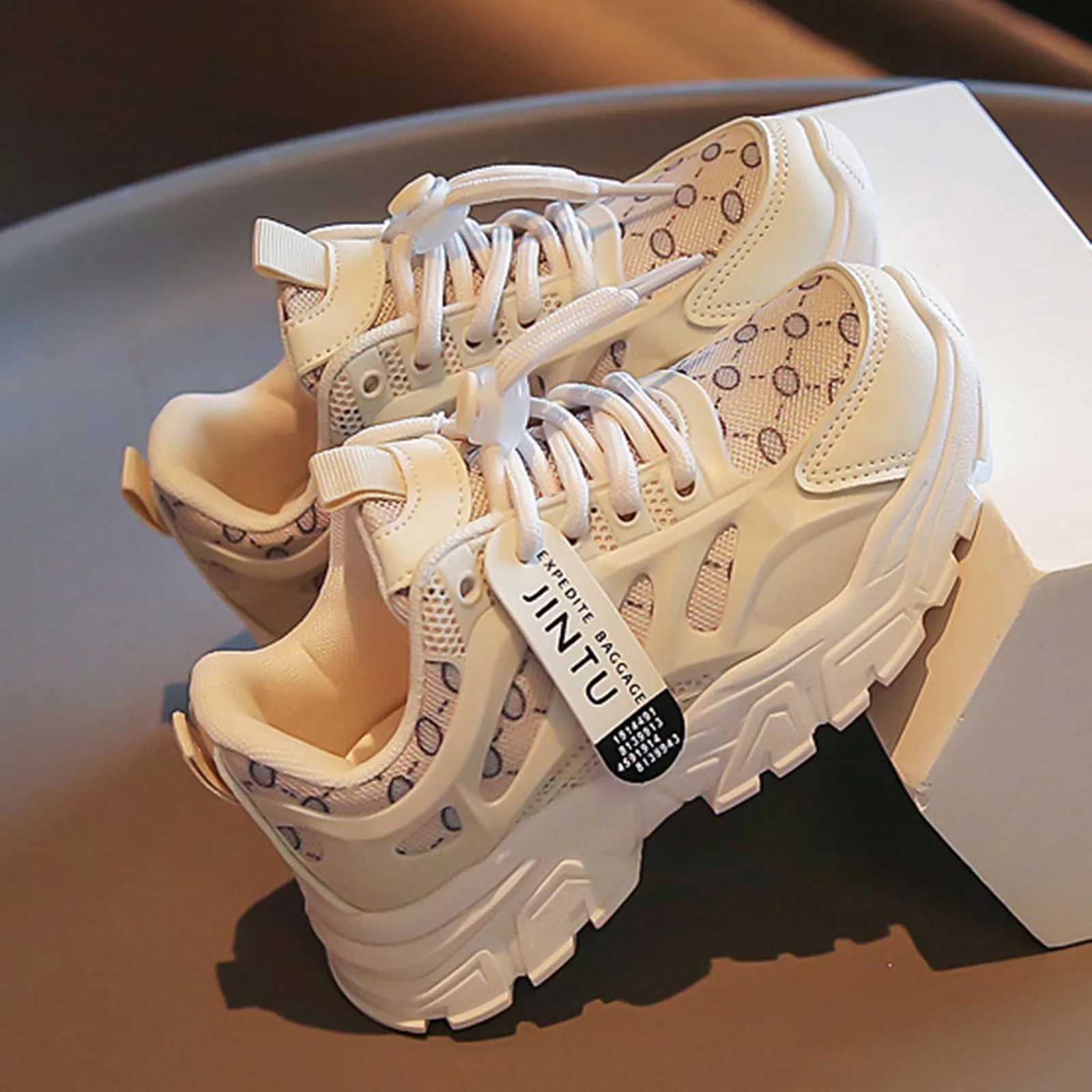 Kids Sports Shoes Fashion All-Season Lightweight Non-Slip Flat Thick Bottom Sneakers for Girls 9YT260302