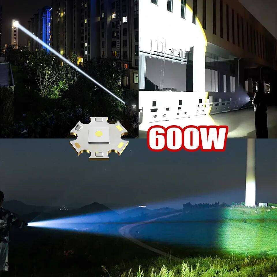 5000000LM New Upgrade Flashlight 4000M Super Bright Tactical Torch High Power USB Rechargeable Lamp Camping Fishing Light Z260301