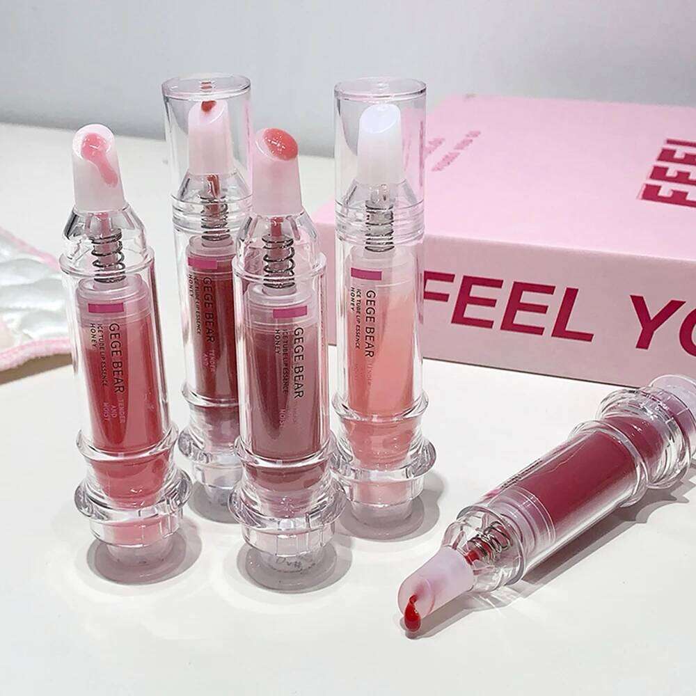Gege Bear Gloss, Autumn/Winter Mirrored Hydrating Serum with Subtle Shimmer for Brightening and Moisturizing Lip H260302