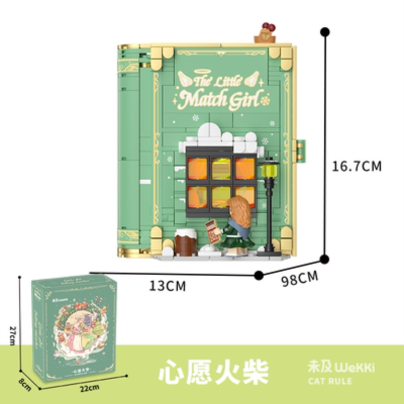 Fairy Tale Town 3D Book Collection 506171-76/506181-85 - Educational Puzzle Building Blocks Set Decoration Items Z250528