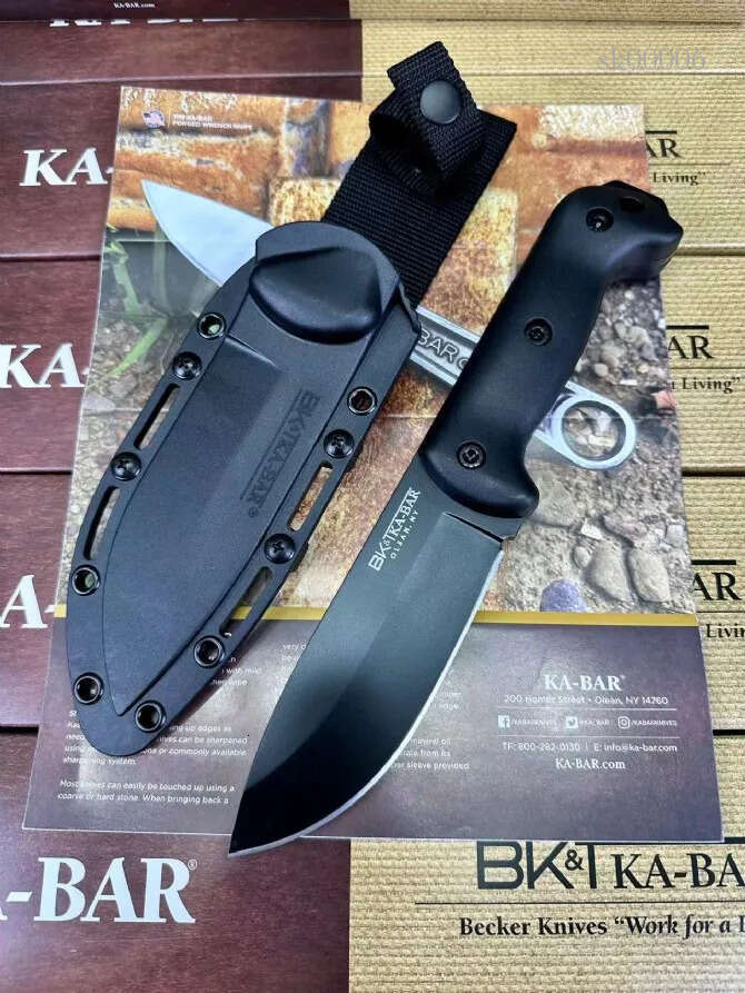 High quality High-END KA-BAR BK2 Tactical Fixed Blade Knife Kitchen Pocket Knives Rescue Utility EDC Tools SK06