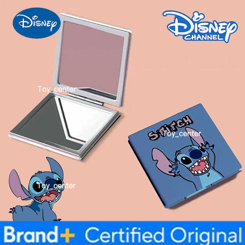 Disney Stitch Makeup Mirror Print Portable Double Sided Folding Makeup Mirror Girl Handheld Mirror Cartoon Double Sided Mirror Gifts H260302