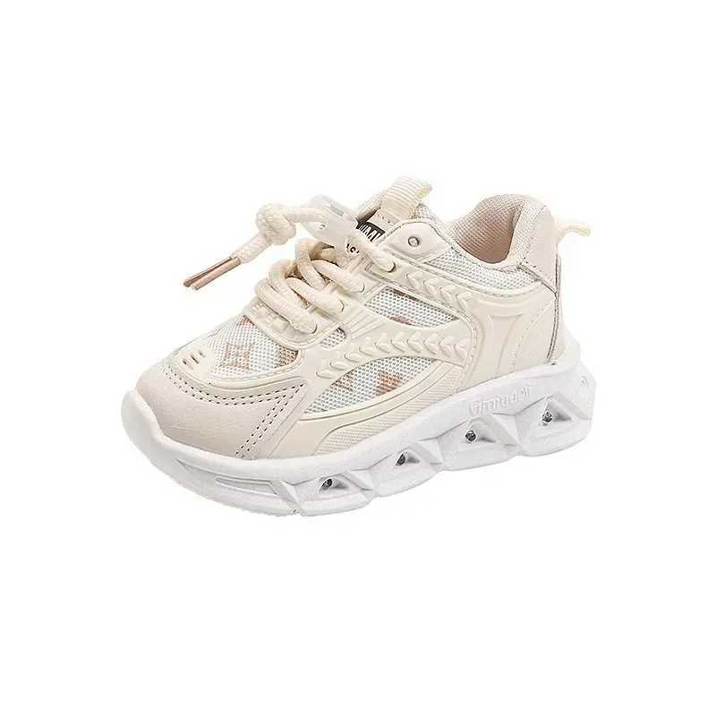 Kids Fashion Luminous Shoes Leather Mesh Lightweight Comfortable Casual Shoes for InfantsT260302