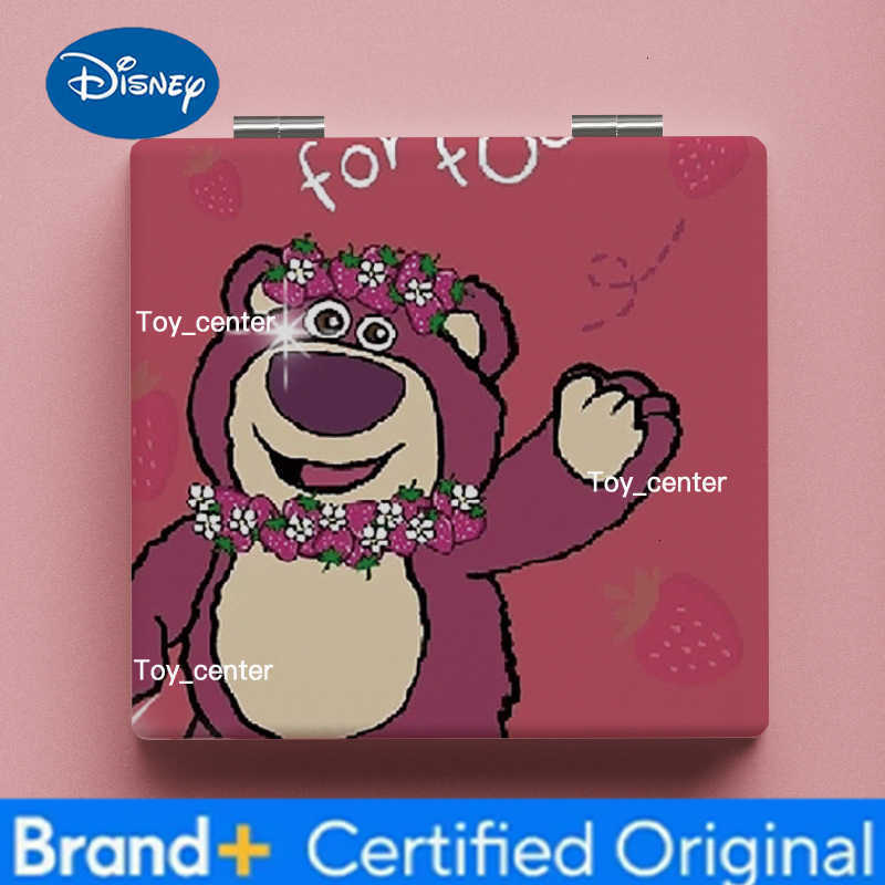 Disney Cartoon Lotso Mirror Portable Small Mirror Kawaii Anime Portable Folding Mirrors Double-Sided Pattern Makeup Girl Gifts H260302