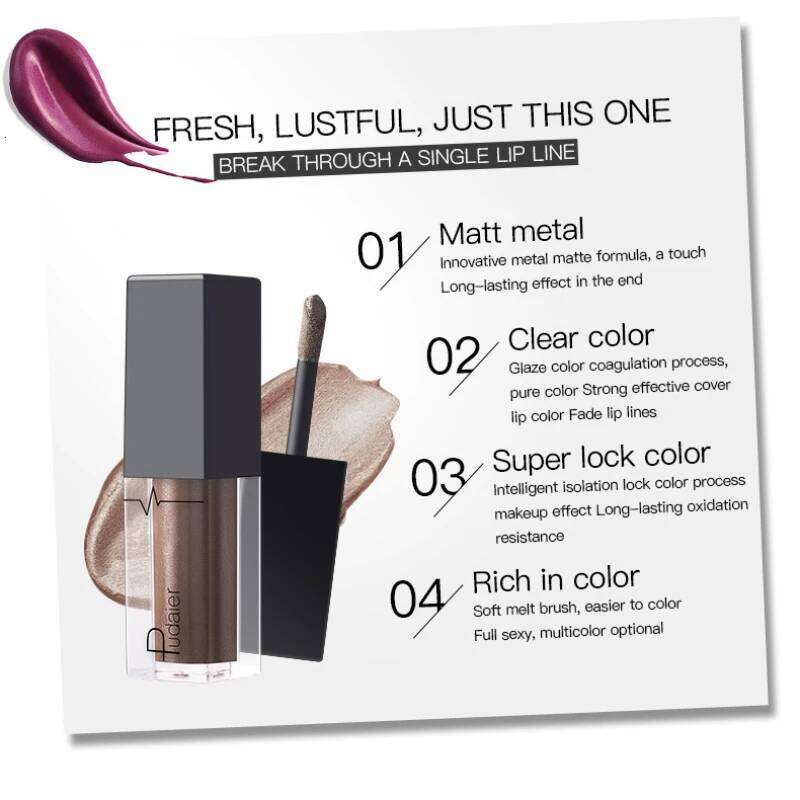 Free Shiping Shimmer Gold Fine Lipstick Pigment Metallic Glitter Sexy Long Lasting Waterproof Lip Sticks Cosmetic Day Gifts H260302