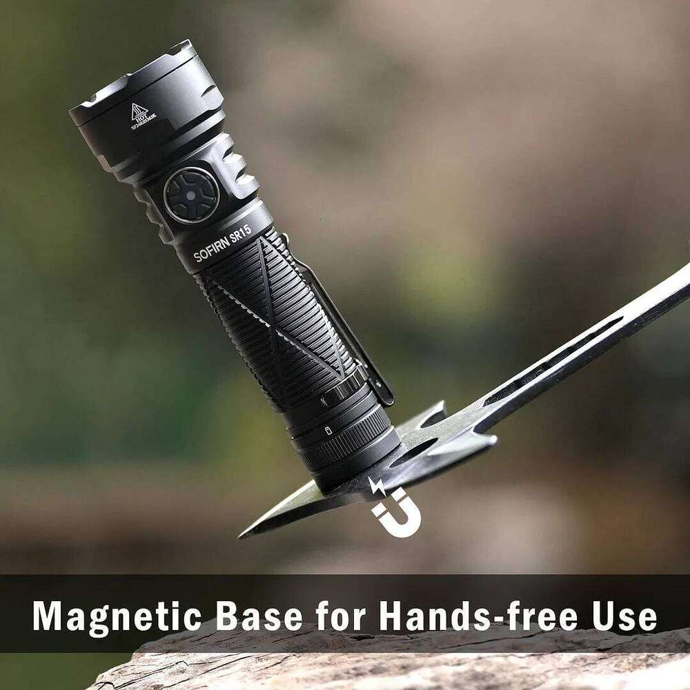 SOFIRN SR15 Rechargeable Flashlight 4500lm Super Bright Long Beam Distance EDC Torch for Camping Fishing Z260301