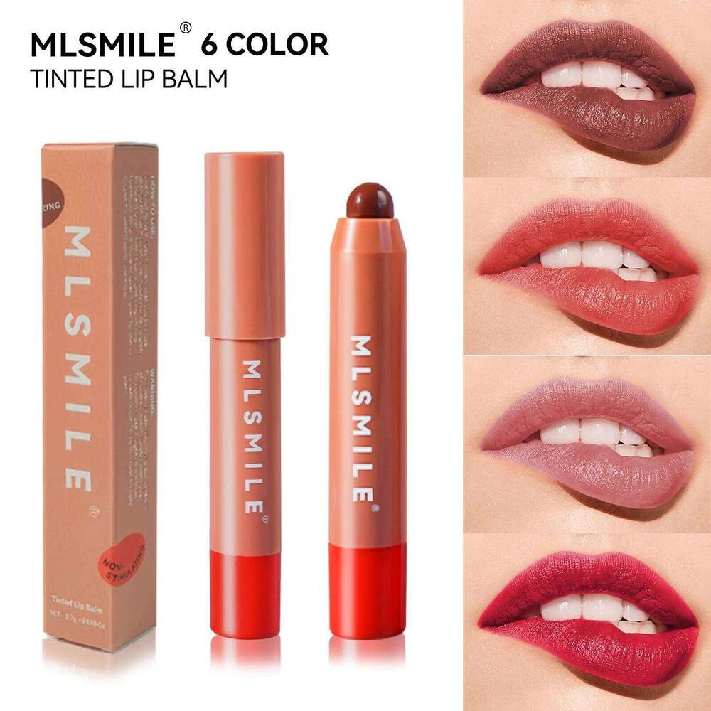 MLSMILE 6colors and Cheek Lip Balm Long-lasting Easy Color Moisturizing Natural matte Lipstick Pen H260302