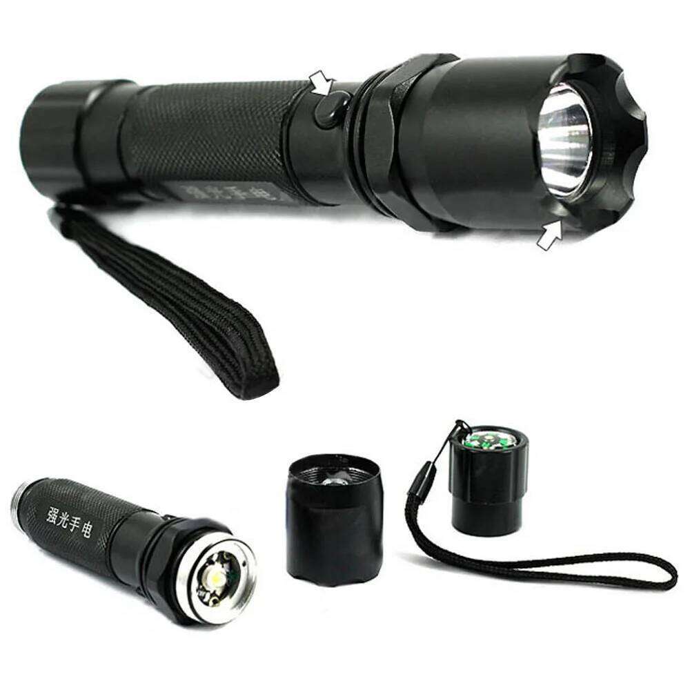 Waterproof shockproof Bright LED 400 Lumens 3-Mode Tactical Flashlight + Charge Practical Torch Lamp Z260301