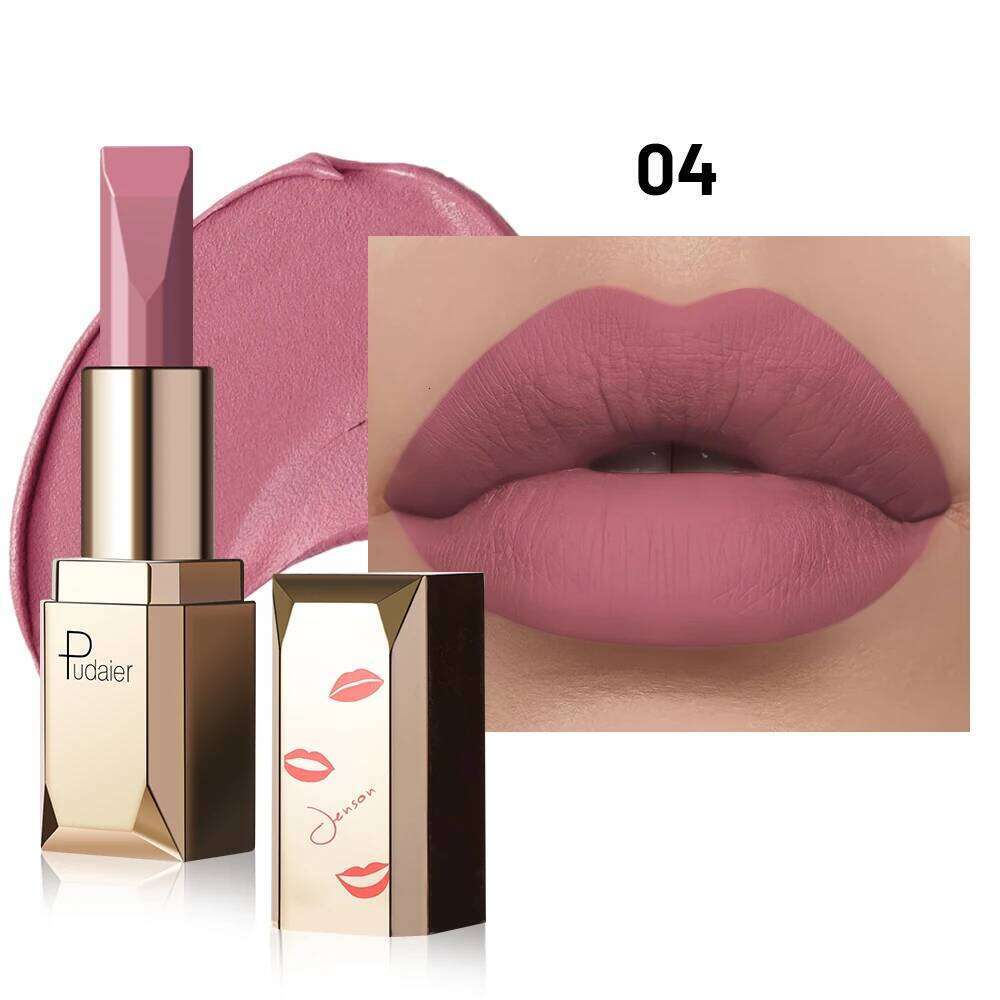 Matte velvet matte lipstick - smooth and light. High pigment, long-term wear, non-drying formula. Long-lasting stain resistance, H260302