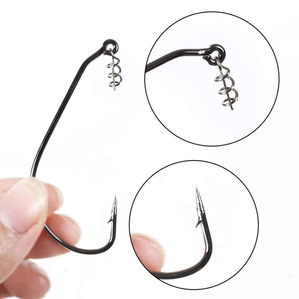 10Pcs Offset Treble High Carbon Steel Barbed Jig Crank Hooks for Catfish Bass Soft Fishing Lure Accessories Z260228