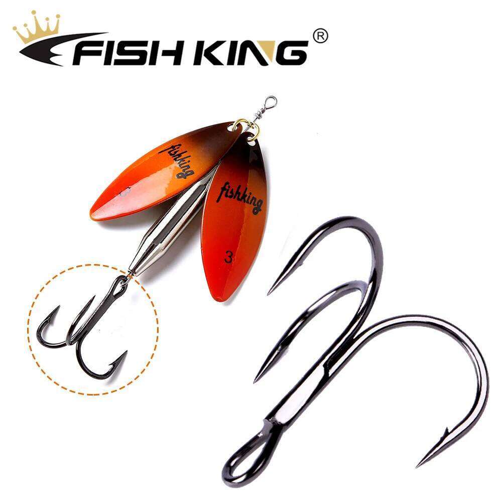 FISH KING 20pcs/pack Black Nickel High Carbon Steel Overturned Treble Hook Hard Soft Lure Bass Fishing Tackle Z260228