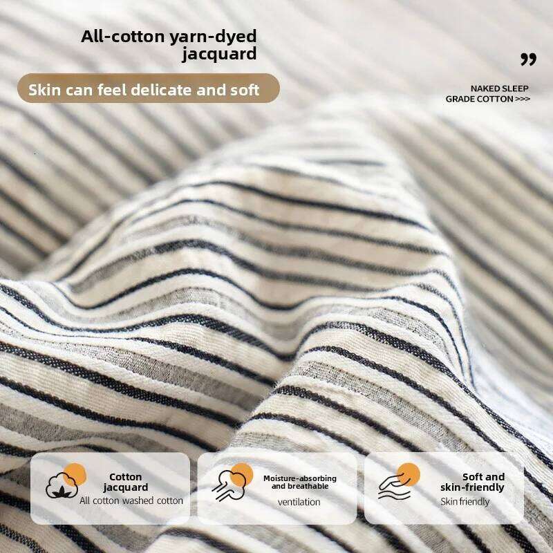 Four-piece set of pure cotton on the bed 2025 new light luxury quilt cover sheets winter high-end bedding W260302
