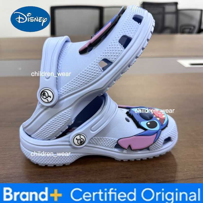 Disney Blue Stitch Shoes Cartoon Beach Shoes Slippers Sandals Non-Slip Breathable Wear-Resistant No Children Slippers H2603031