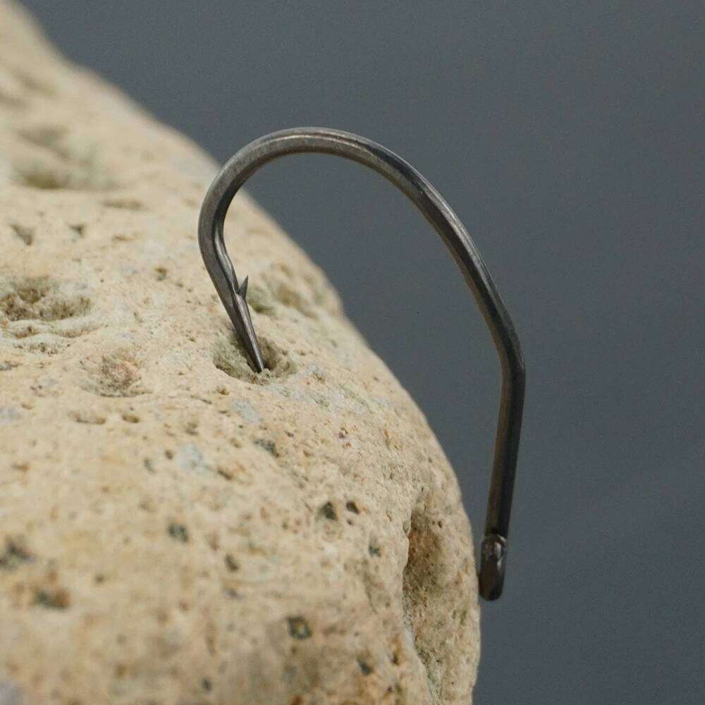 Hirisi 50Pcs Fish Hook PTFE Coated Barbed Fishing Hooks Terminal Tackle 8023 Z260228