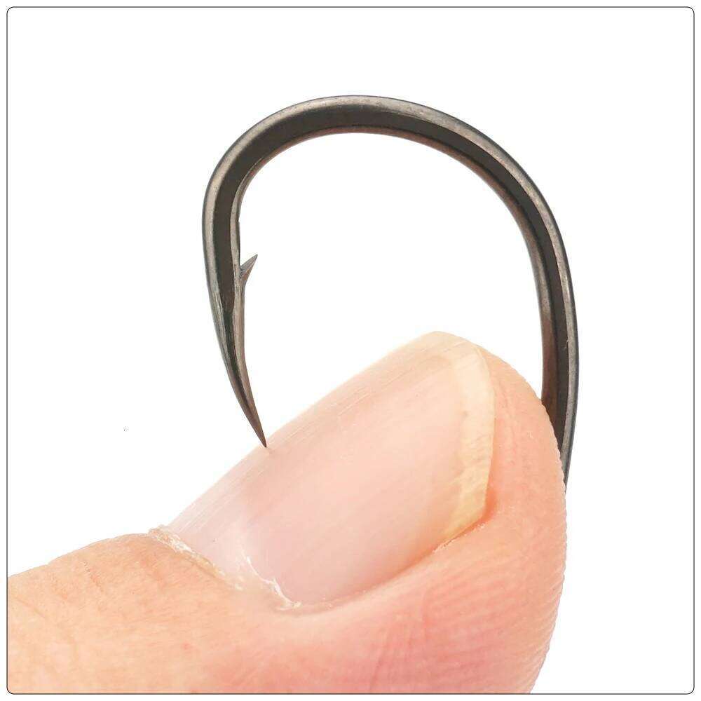 Hirisi 50Pcs High Carbon Stainless Steel PTFE Coated Micro Barbed Fish Hook Spliceable Box Fishing Tool 8035 Z260228