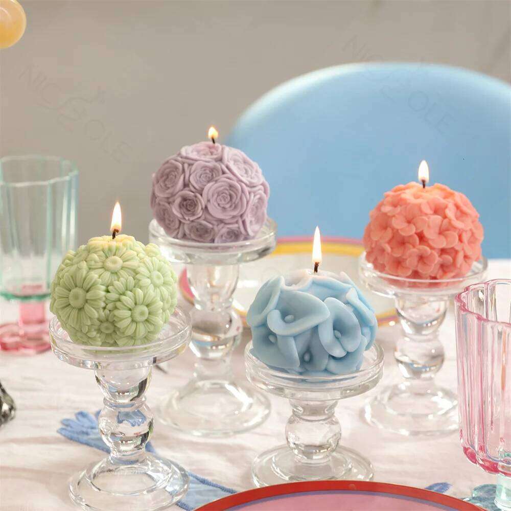 3D Silicone Mold for Aromatherapy Candles, Handmade, Home Decoration, Mother's Day Gifts W260303