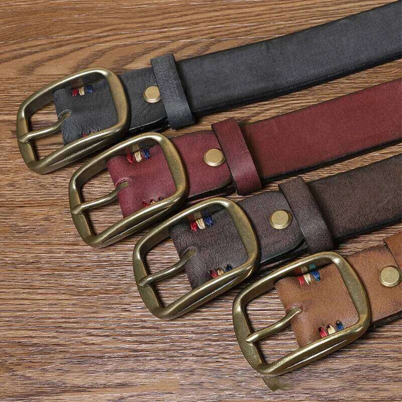Luxury Brand Cowskin Genuine Belts for Men Top full grain Leather High Quality Strap Vintage LD047 S260228 45e 71a