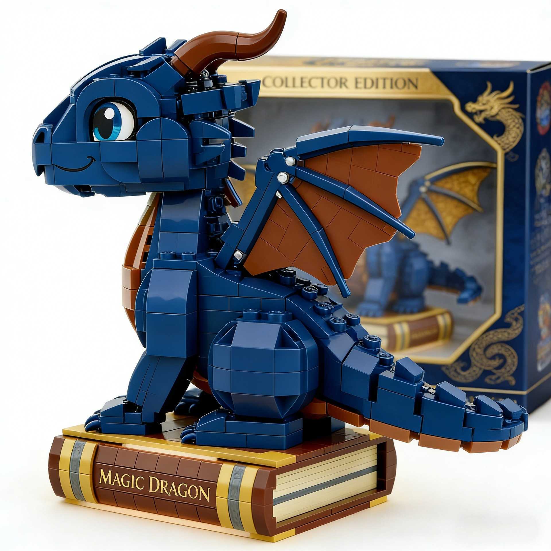 The new Little Blue Dragon is compatible bricks and is a creative trendy toy for building and assembling T260303