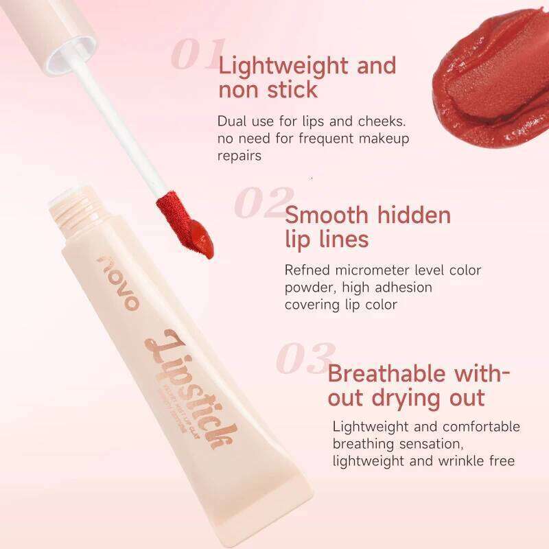 Matte Velvet Mud & Lipstick Long - Lasting, Waterproof, Non-Stick Cup, Multi-functional Lip Cheek Blush Eyeshadow H260302
